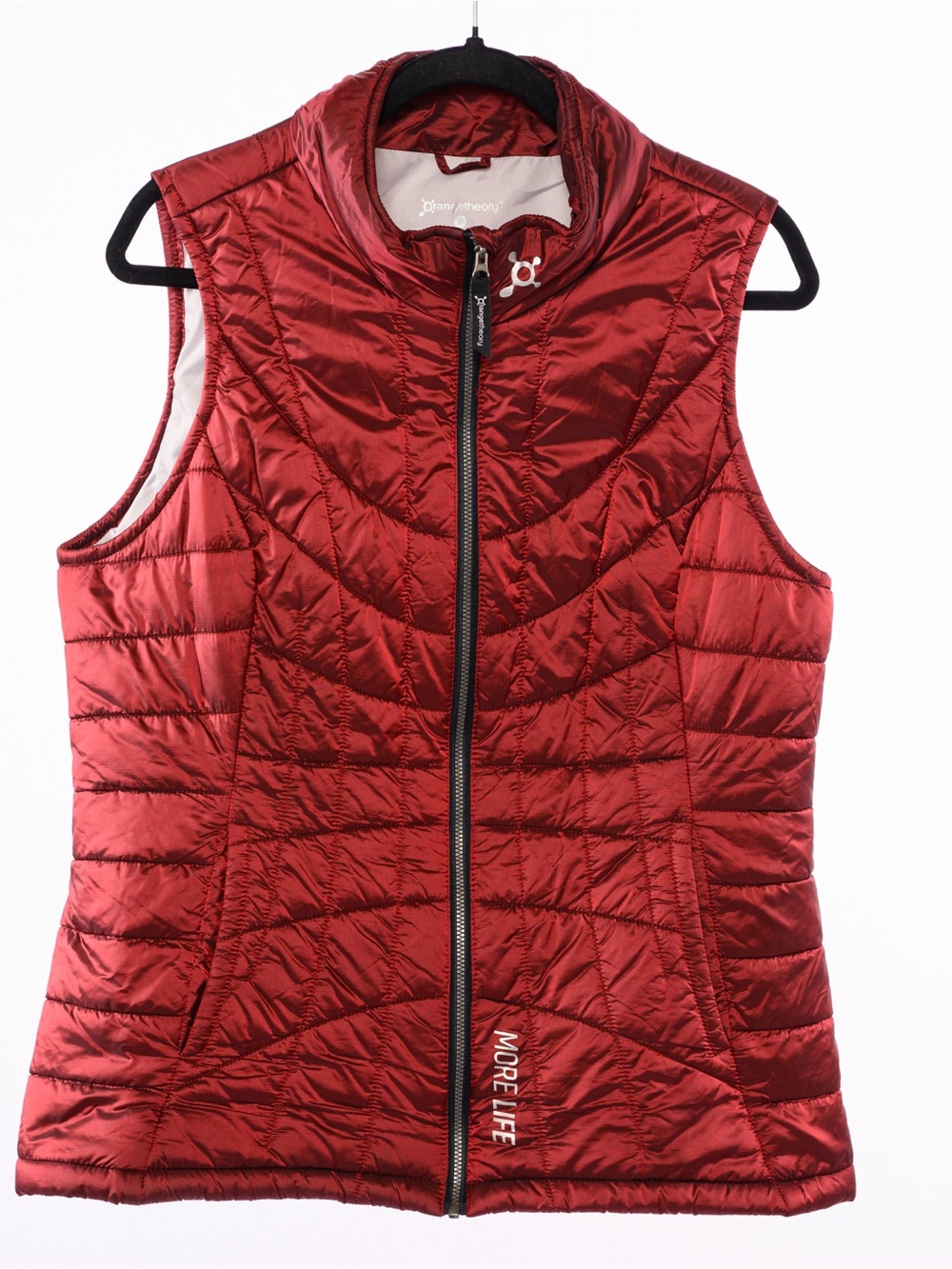 Orangetheory Women's Shiny Red Quilted Packable Vest